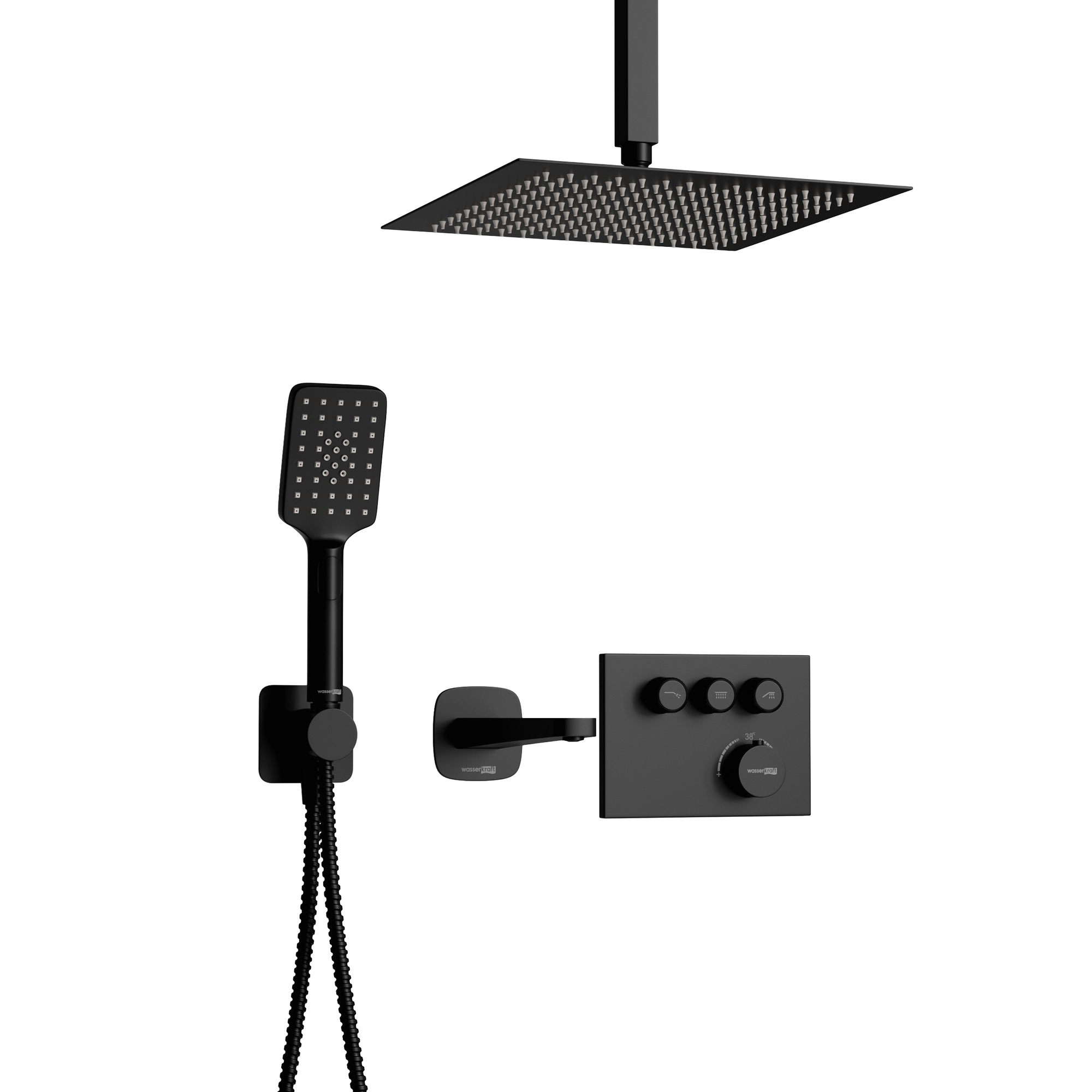 Встраиваемый комплект для душа с верхней насадкой и лейкой A7458.152.162.302.240.130.315