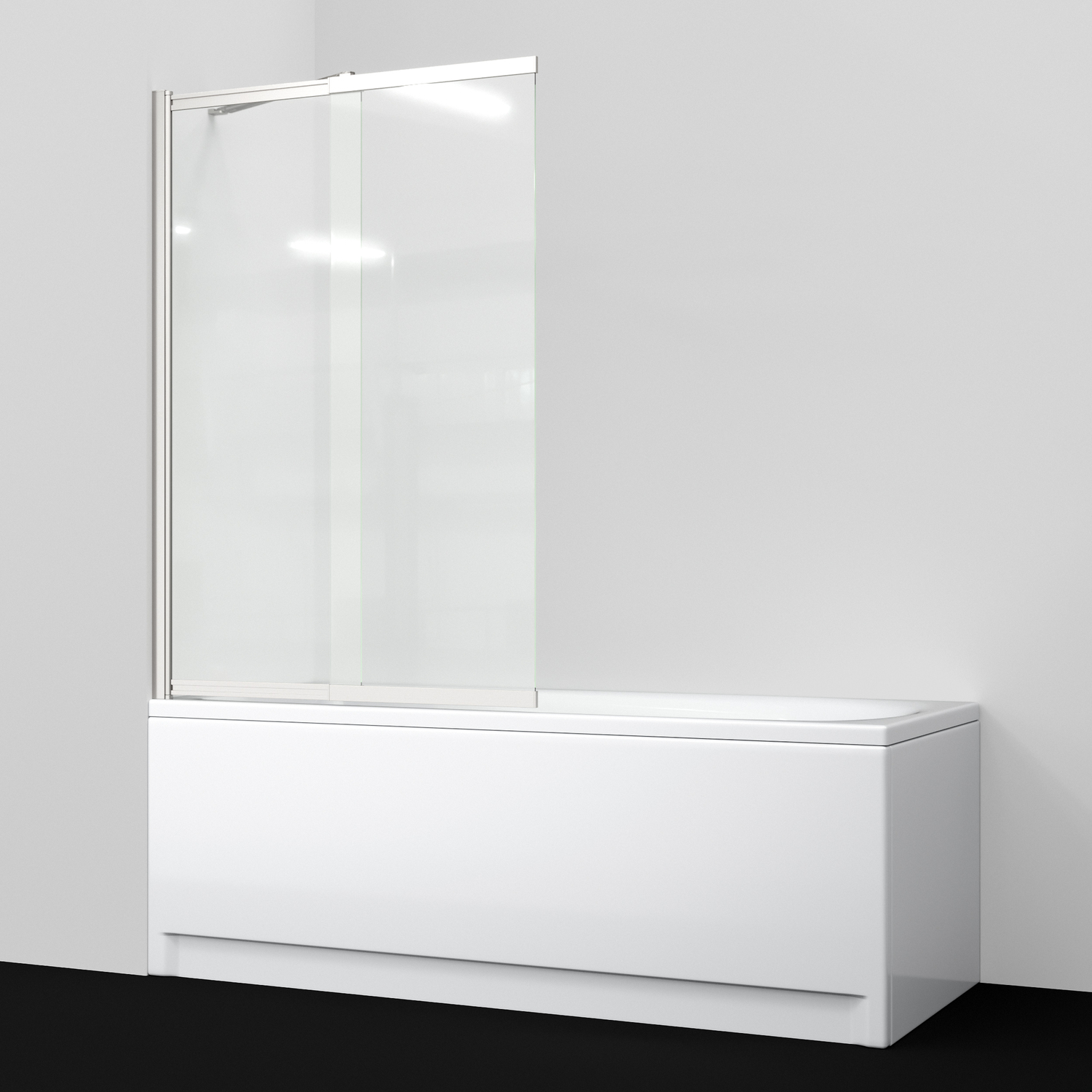 Стеклянная шторка на ванну с фиксатором Tauber 64S02-100WSF