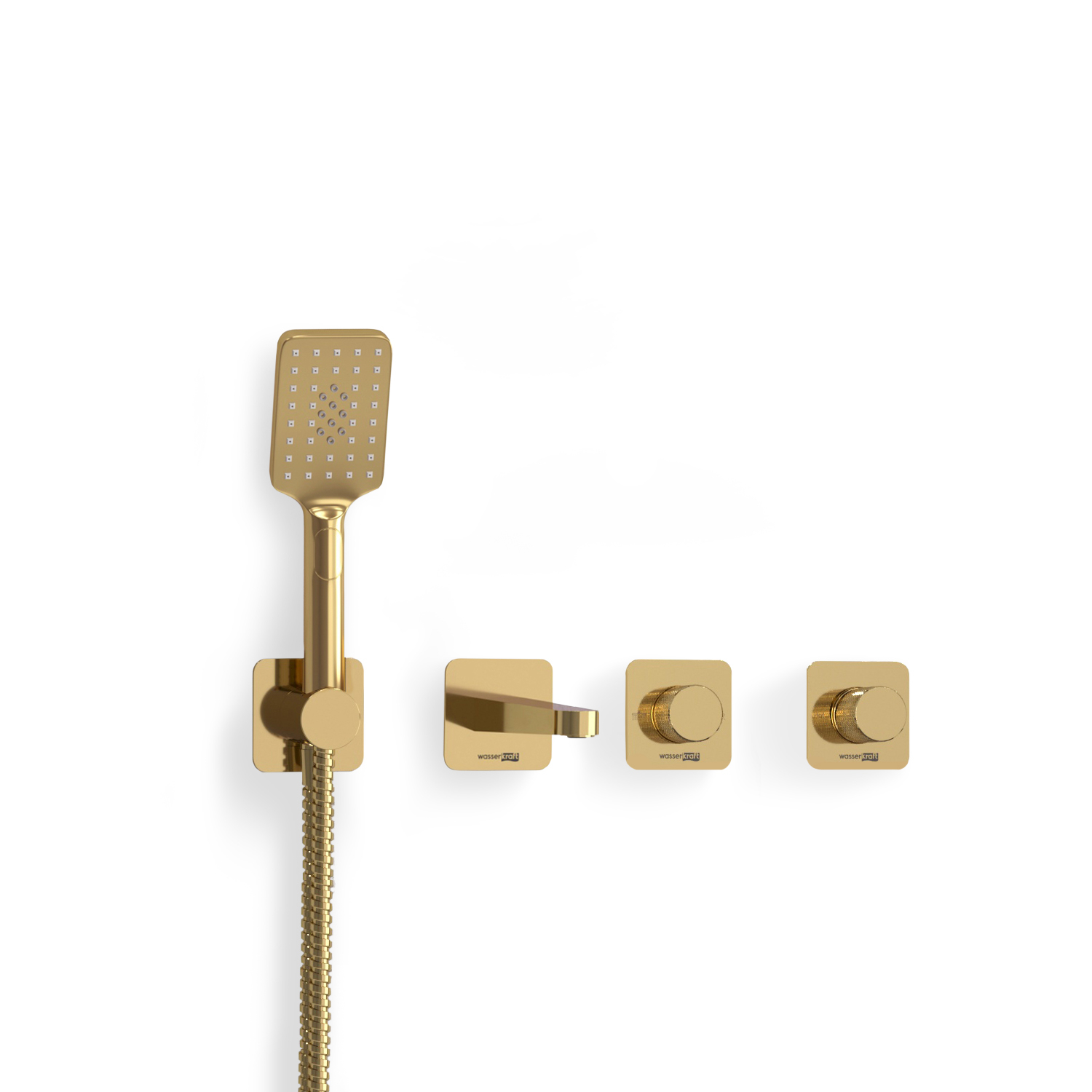 Встраиваемый комплект для ванны с лейкой и изливом A7651.303.305.280.197.346