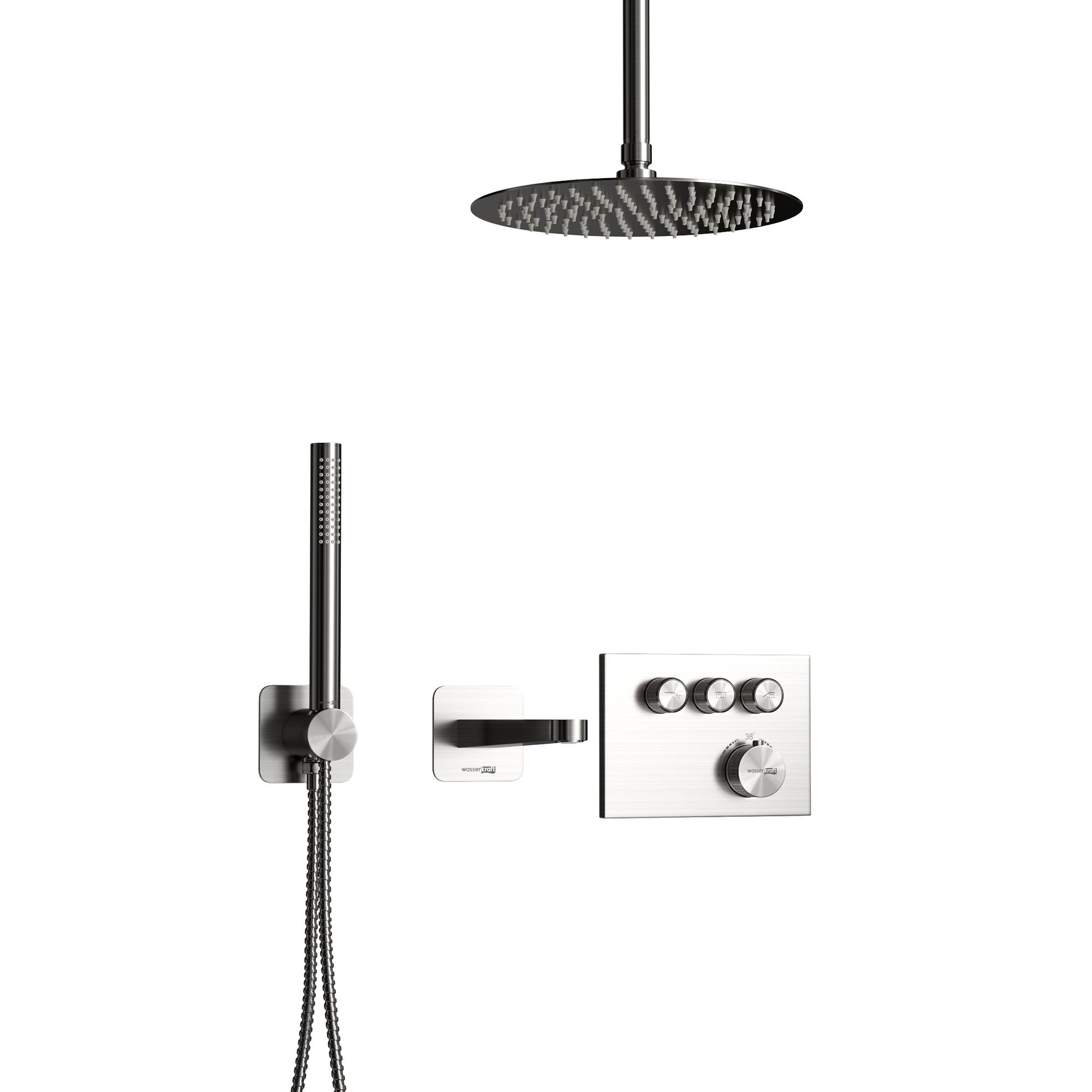 Встраиваемый комплект для душа с верхней насадкой и лейкой A4258.352.121.275.100.276.298