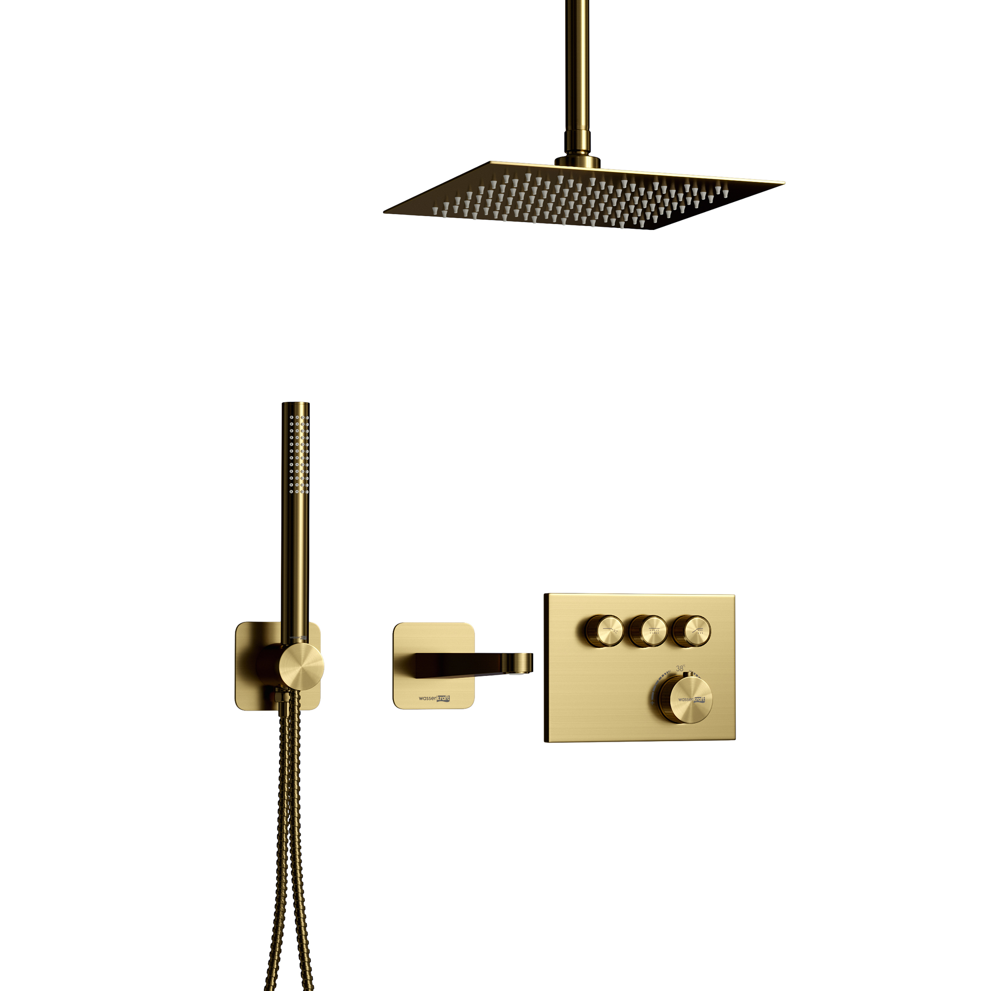 Встраиваемый комплект для душа с верхней насадкой и лейкой A5558.235.198.285.194.286.308