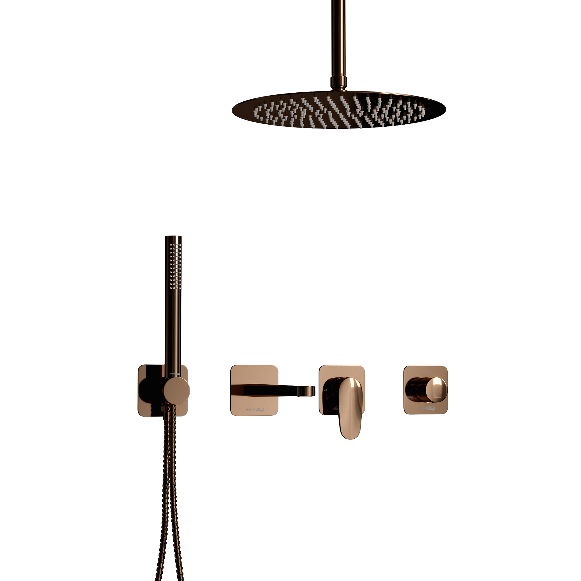 Встраиваемый комплект для ванны с верхней душевой насадкой и лейкойA7751.288.337.330.290.292.291.289