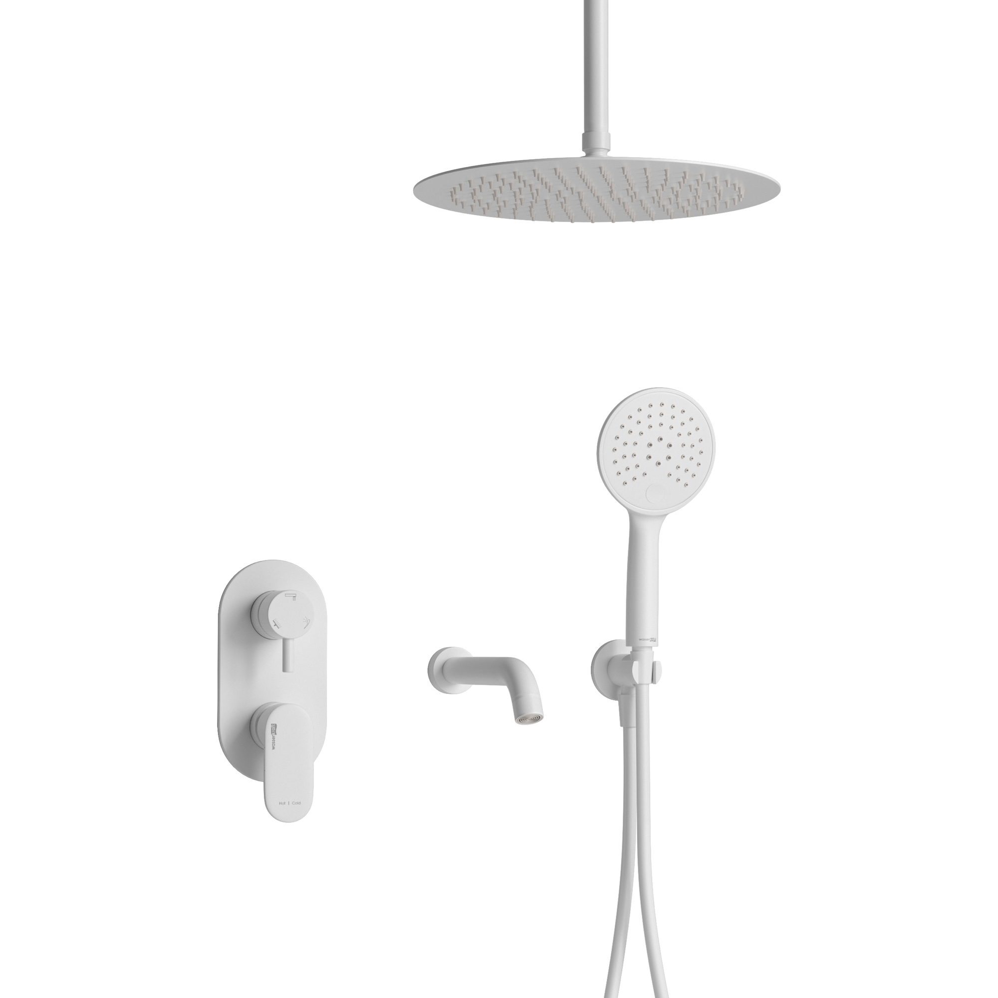 Встраиваемый комплект для душа с верхней насадкой и лейкой A8571.233.161.148.156.155.149