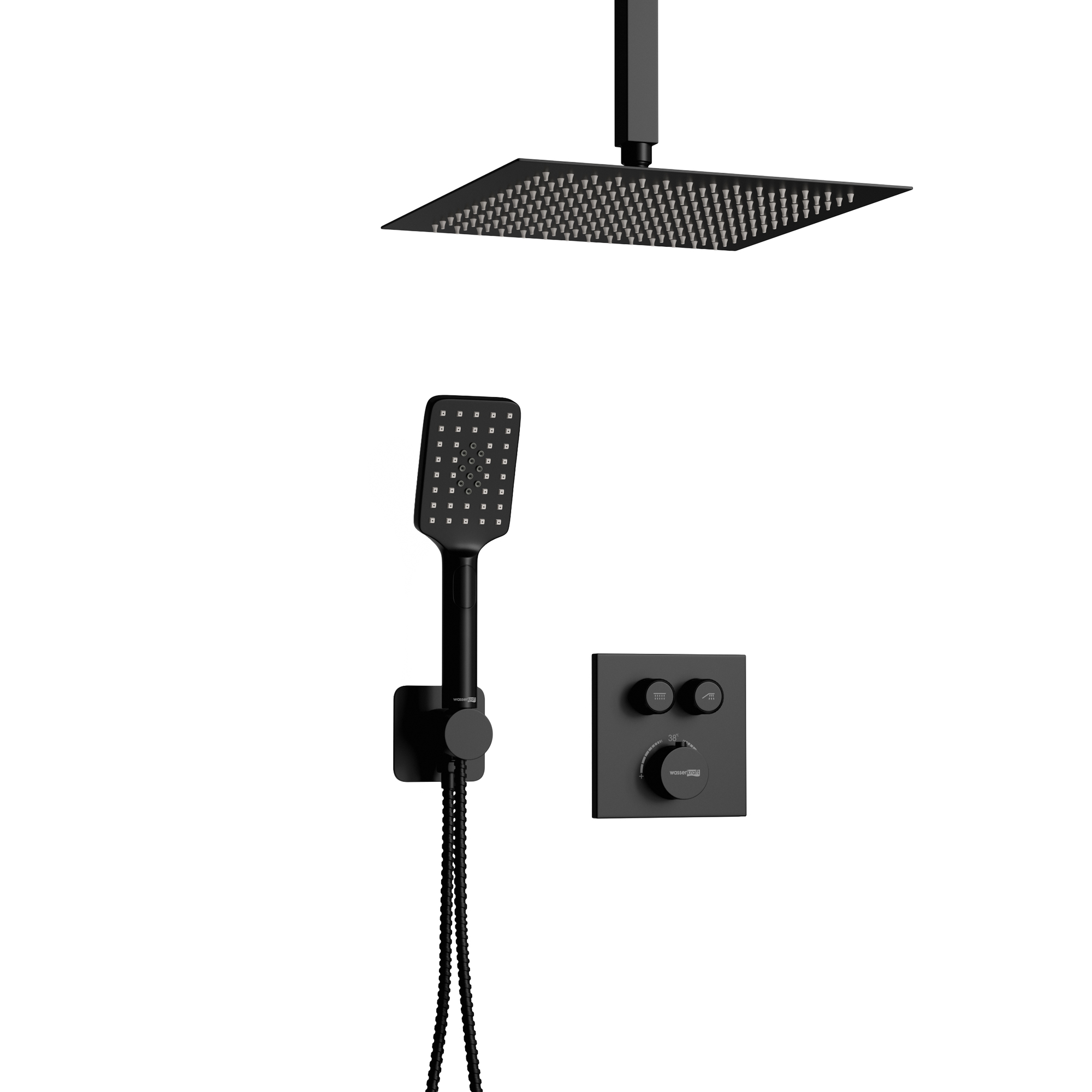 Встраиваемый комплект для ванны с изливом и верхней душевой насадкойA7448.152.162.302.240.130