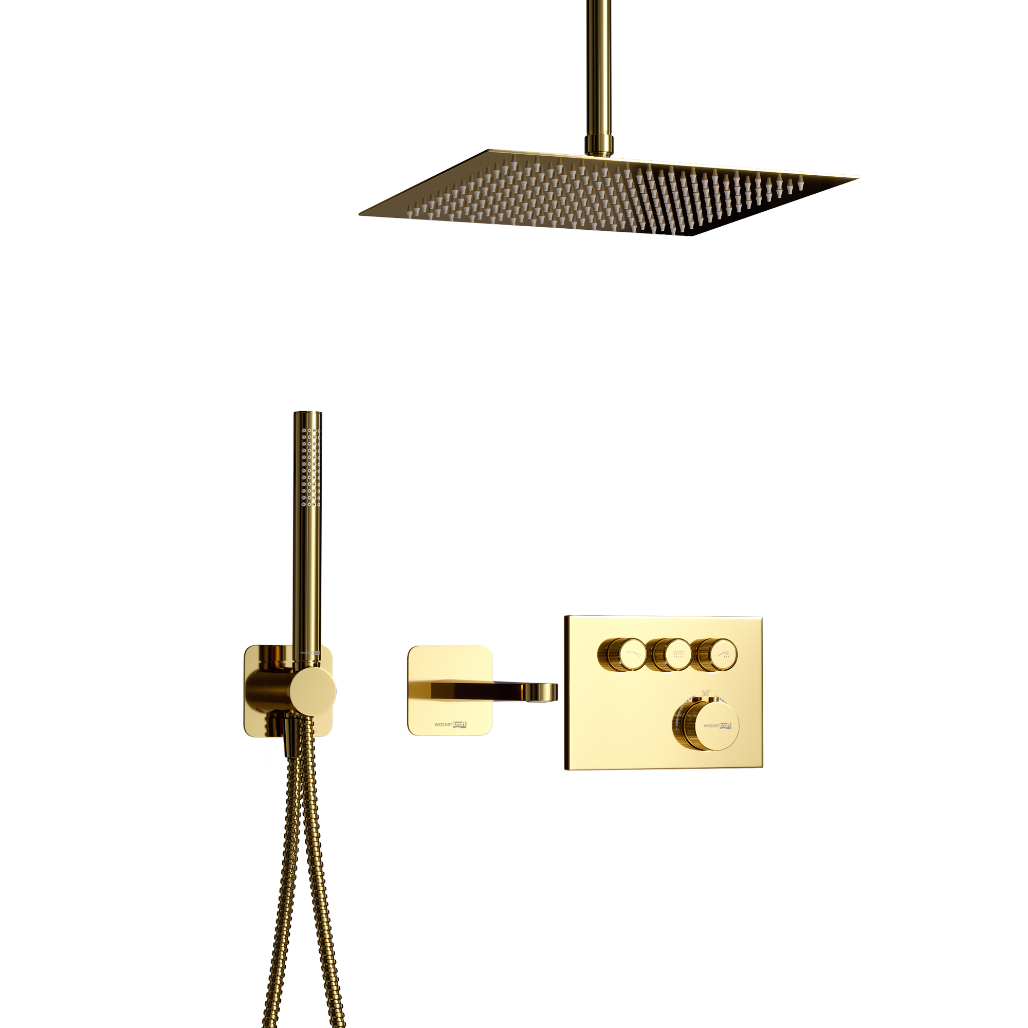 Встраиваемый комплект для душа с верхней насадкой и лейкой A7158.234.261.280.197.281.279