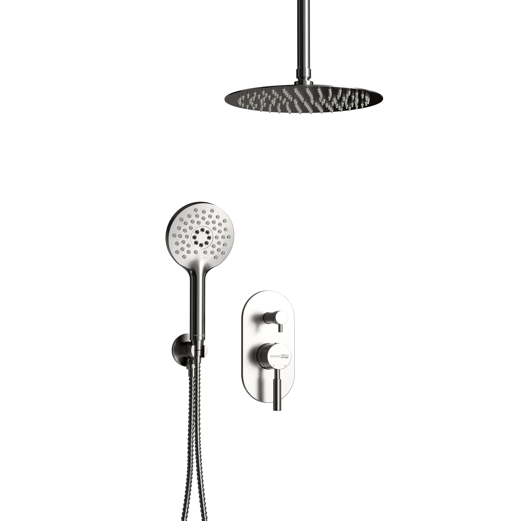 Встраиваемый комплект для ванны с изливом и верхней душевой насадкой A4241.352.121.099.100.357