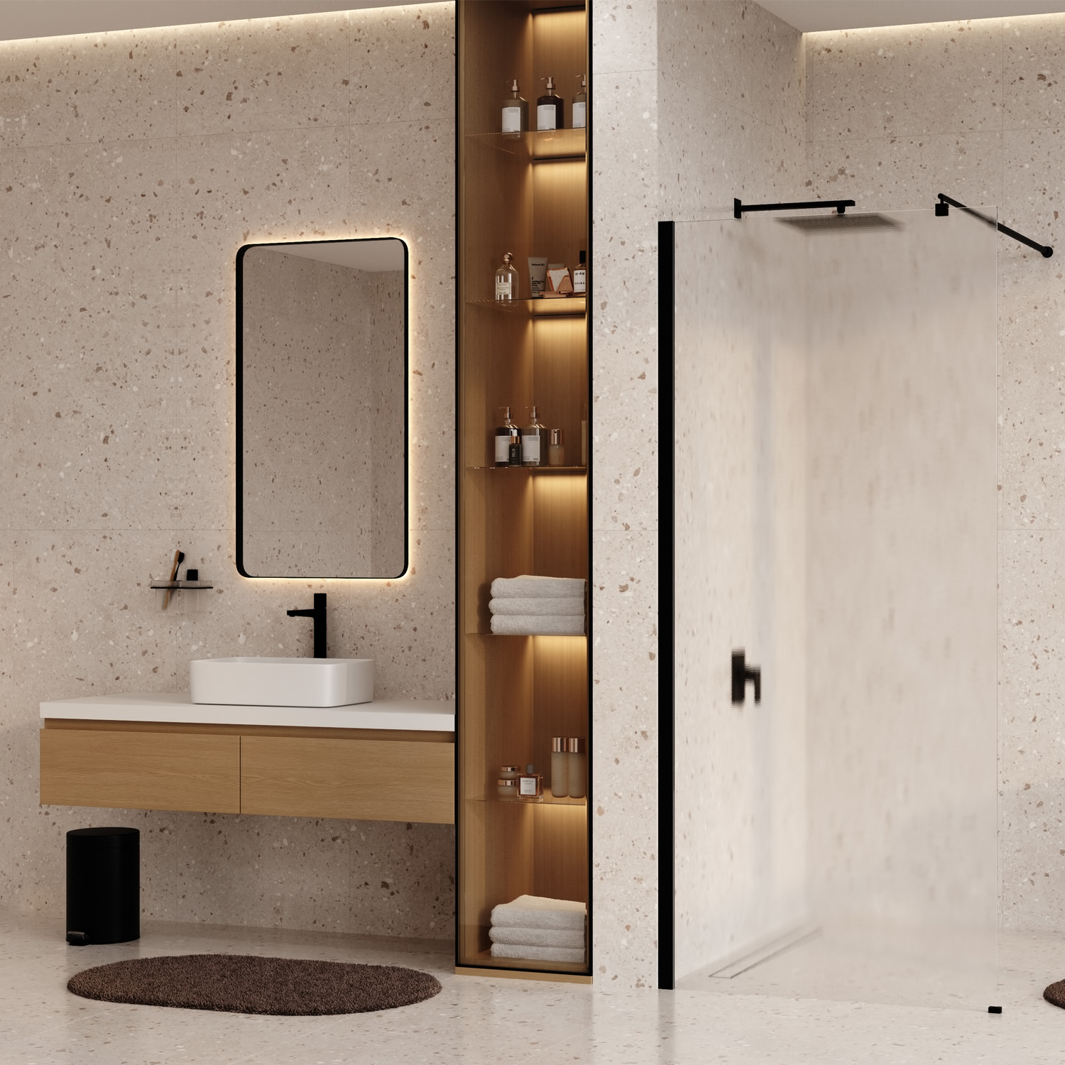 Rur 30W44MB-TXG Душевая перегородка