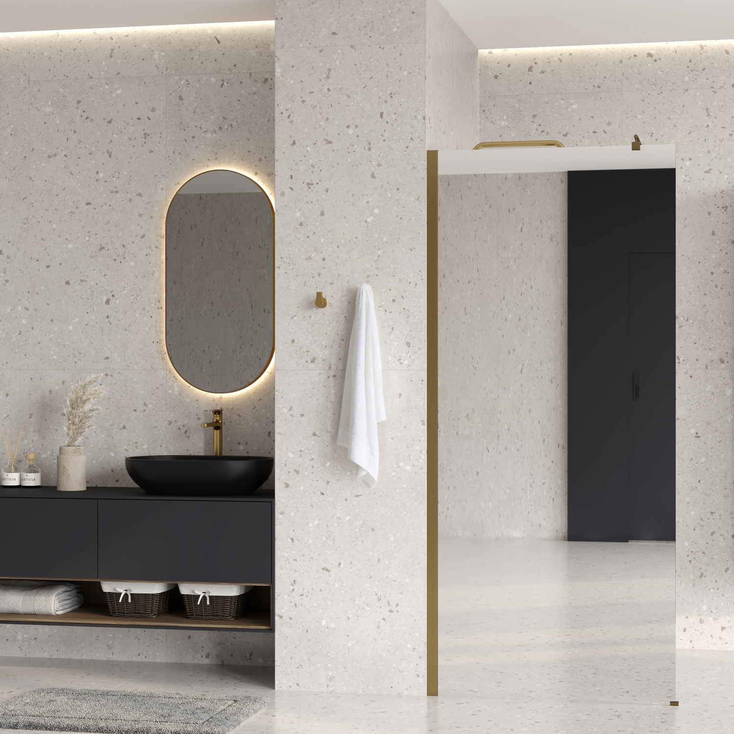 Rur 30W40BG-MR Душевая перегородка