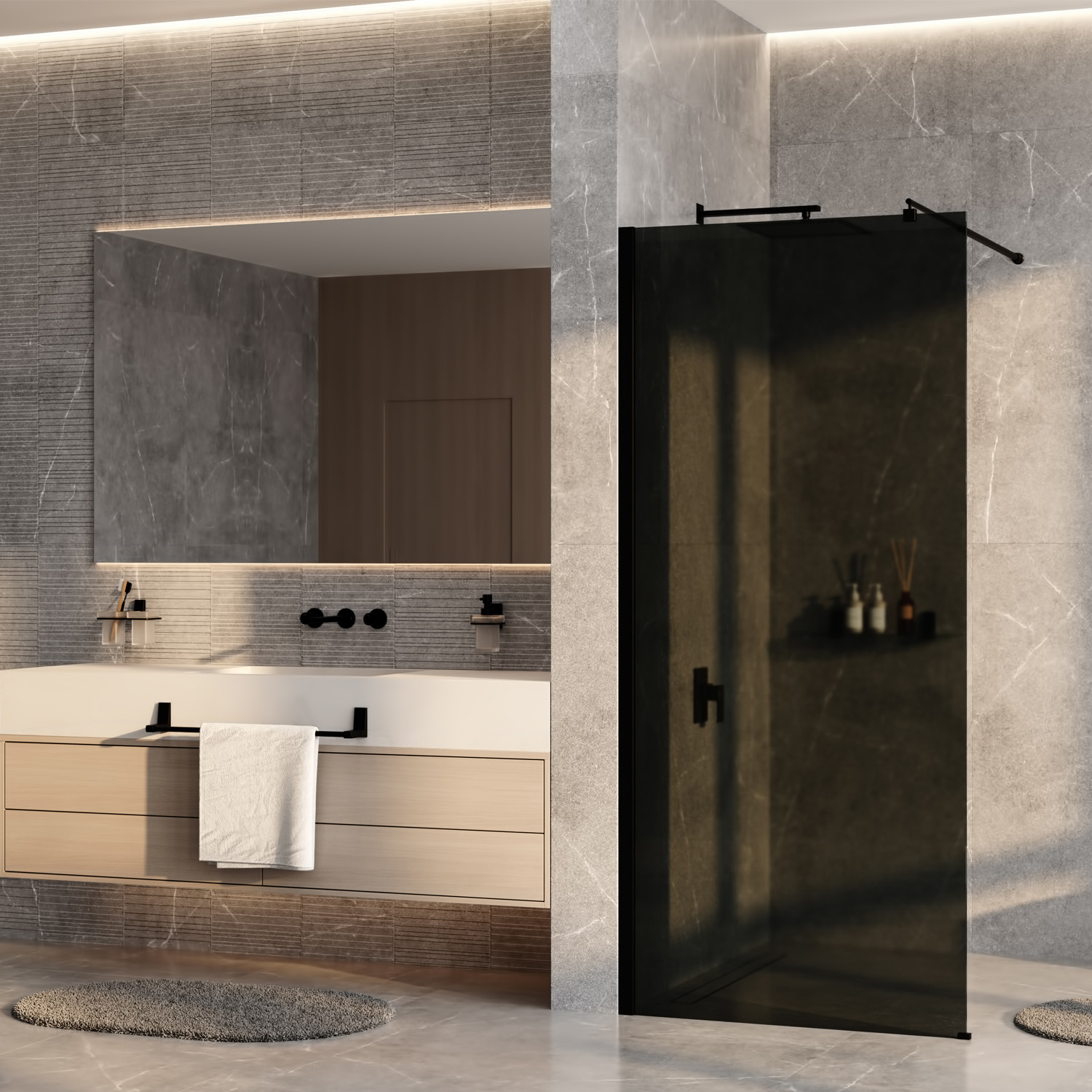 Rur 30W44MB-TG Душевая перегородка