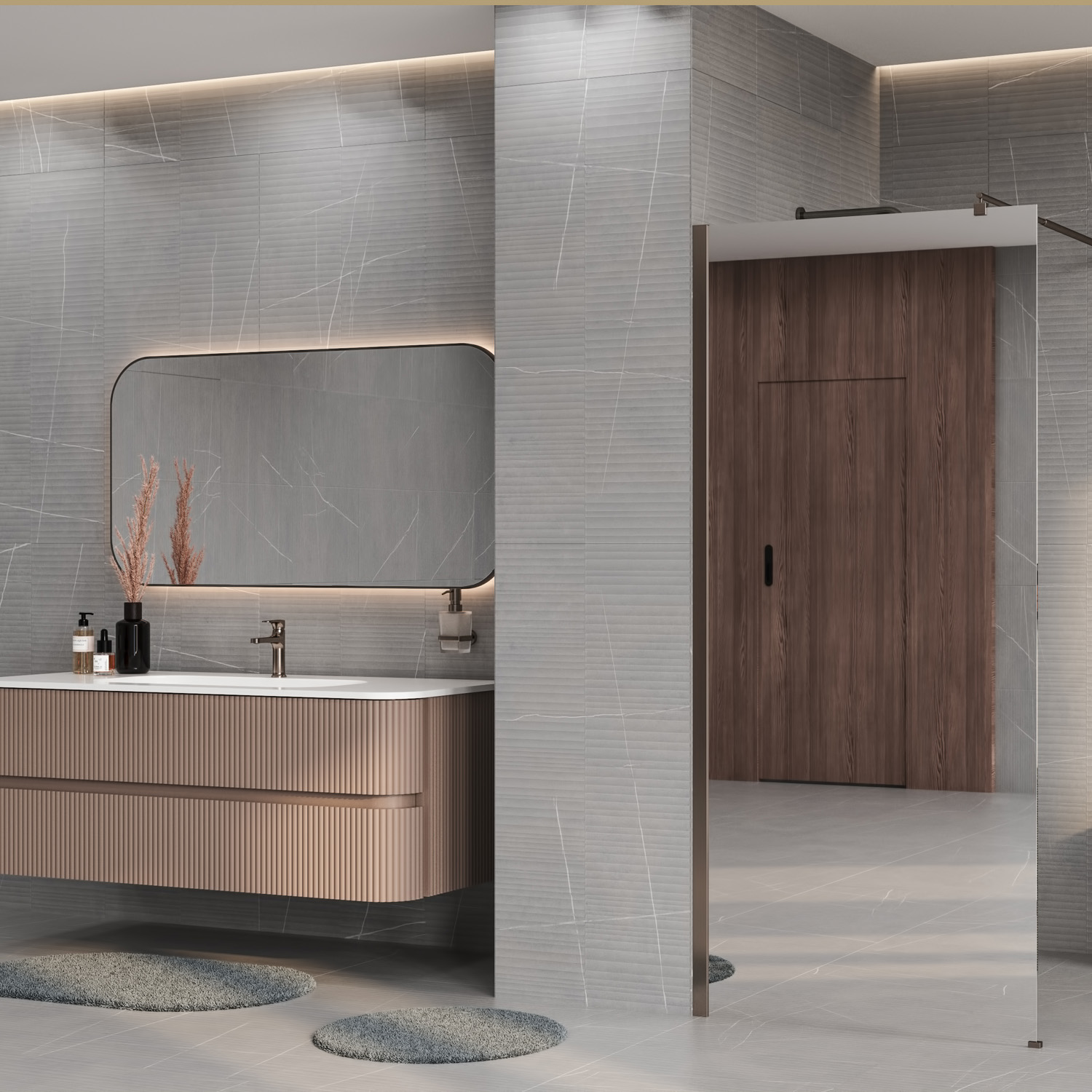 Rur 30W44BN-MR Душевая перегородка